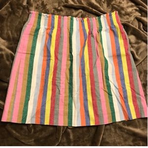 J Crew Mixed Striped Skirt Sz 12
